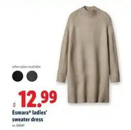 Lidl Esmara ladies' sweater dress offer