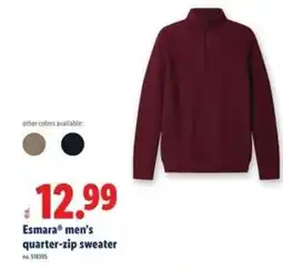 Lidl Esmaraⓡ men's quarter-zip sweater offer