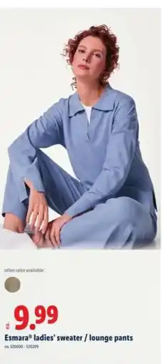 Lidl Esmara ladies' sweater/lounge pants offer
