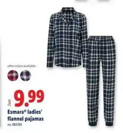 Lidl Esmara ladies' flannel pajamas offer