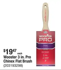 The Home Depot Wooster 3 in. Pro Chinex Flat Brush offer