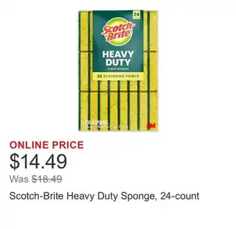 Costco Scotch-Brite Heavy Duty Sponge, 24-count offer