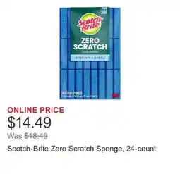 Costco Scotch-Brite Zero Scratch Sponge, 24-count offer