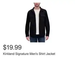 Costco Kirkland Signature Men's Shirt Jacket offer