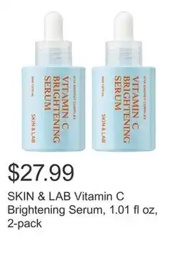 Costco SKIN & LAB Vitamin C Brightening Serum, 1.01 fl oz, 2-pack offer