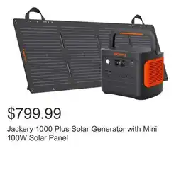 Costco Jackery 1000 Plus Solar Generator with Mini 100W Solar Panel offer