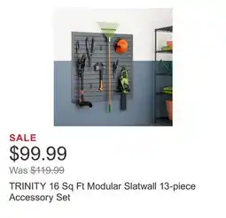 Costco TRINITY 16 Sq Ft Modular Slatwall 13-piece Accessory Set offer