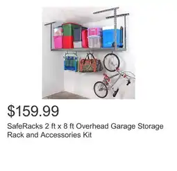 Costco SafeRacks 2 ft x 8 ft Overhead Garage Storage Rack and Accessories Kit offer