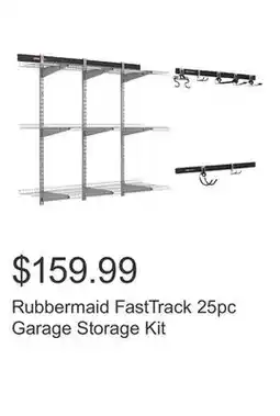 Costco Rubbermaid FastTrack 25pc Garage Storage Kit offer