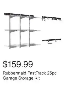 Costco Rubbermaid FastTrack 25pc Garage Storage Kit offer