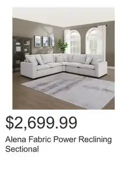 Costco Alena Fabric Power Reclining Sectional offer