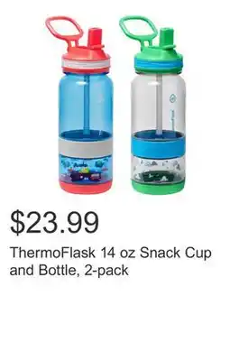 Costco ThermoFlask 14 oz Snack Cup and Bottle, 2-pack offer