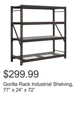 Costco Gorilla Rack Industrial Shelving, 77 x 24 x 72 offer