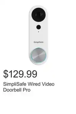 Costco SimpliSafe Wired Video Doorbell Pro offer