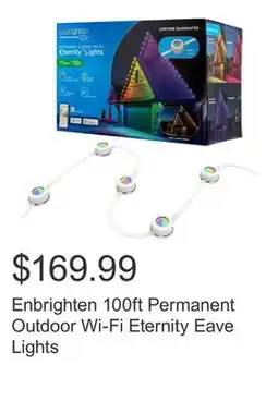 Costco Enbrighten 100ft Permanent Outdoor Wi-Fi Eternity Eave Lights offer