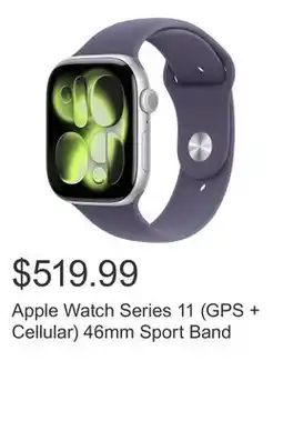 Costco Apple Watch Series 11 (GPS + Cellular) 46mm Sport Band offer