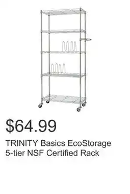 Costco TRINITY Basics EcoStorage 5-tier NSF Certified Rack offer