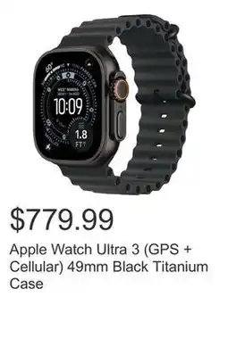 Costco Apple Watch Ultra 3 (GPS + Cellular) 49mm Black Titanium Case offer
