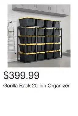 Costco Gorilla Rack 20-bin Organizer offer