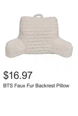 Costco BTS Faux Fur Backrest Pillow offer