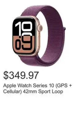 Costco Apple Watch Series 10 (GPS + Cellular) 42mm Sport Loop offer