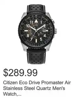 Costco Citizen Eco Drive Promaster Air Stainless Steel Quartz Men's Watch, 42mm offer