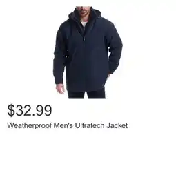 Costco Weatherproof Men's Ultratech Jacket offer