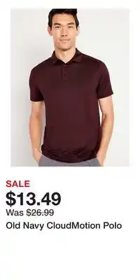 Old Navy Old Navy CloudMotion Polo offer