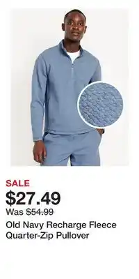Old Navy Old Navy Recharge Fleece Quarter-Zip Pullover offer