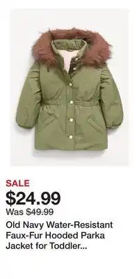 Old Navy Old Navy Water-Resistant Faux-Fur Hooded Parka Jacket for Toddler Girls offer
