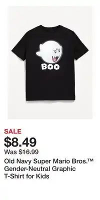 Old Navy Old Navy Super Mario Bros. Gender-Neutral Graphic T-Shirt for Kids offer