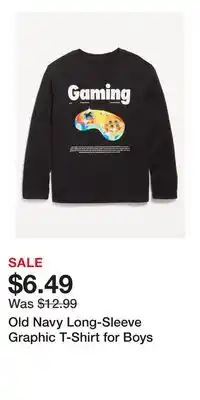 Old Navy Old Navy Long-Sleeve Graphic T-Shirt for Boys offer