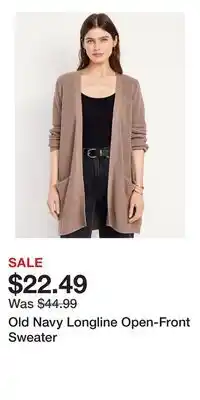 Old Navy Old Navy Longline Open-Front Sweater offer