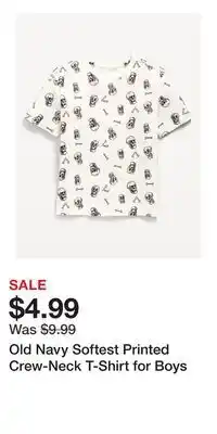 Old Navy Old Navy Softest Printed Crew-Neck T-Shirt for Boys offer