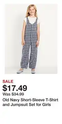 Old Navy Old Navy Short-Sleeve T-Shirt and Jumpsuit Set for Girls offer