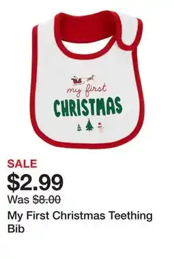 Belk My First Christmas Teething Bib offer