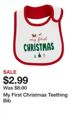 Belk My First Christmas Teething Bib offer
