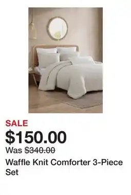 Belk Waffle Knit Comforter 3-Piece Set offer