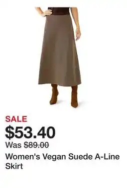 Belk Women's Vegan Suede A-Line Skirt offer