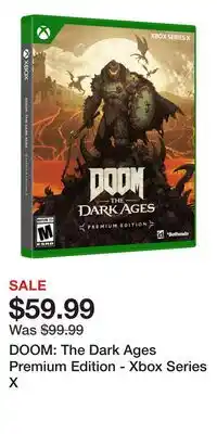 Game Stop DOOM: The Dark Ages Premium Edition - Xbox Series X offer