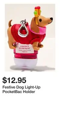 Bath & Body Works Festive Dog Light-Up PocketBac Holder offer