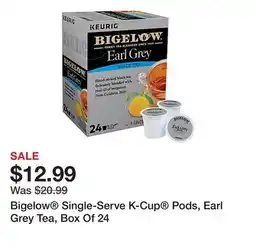 Office Depot Bigelow Single-Serve K-Cup Pods, Earl Grey Tea, Box Of 24 offer
