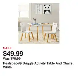 Office Depot Realspace Briggle Activity Table And Chairs, White offer
