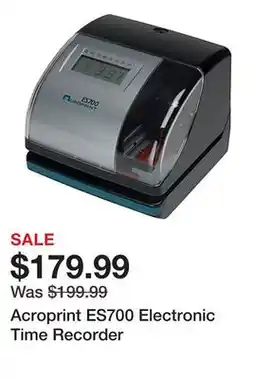 Office Depot Acroprint ES700 Electronic Time Recorder offer