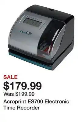 Office Depot Acroprint ES700 Electronic Time Recorder offer