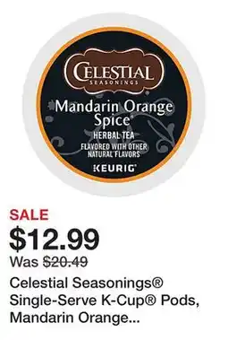 Office Depot Celestial Seasonings Single-Serve K-Cup Pods, Mandarin Orange Tea, Box Of 24 offer