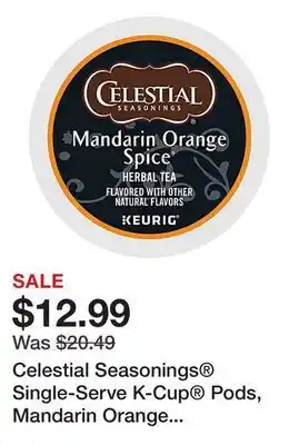 Office Depot Celestial Seasonings Single-Serve K-Cup Pods, Mandarin Orange Tea, Box Of 24 offer
