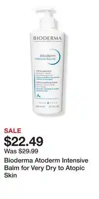 Ulta Beauty Bioderma Atoderm Intensive Balm for Very Dry to Atopic Skin offer