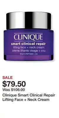 Ulta Beauty Clinique Smart Clinical Repair Lifting Face + Neck Cream offer
