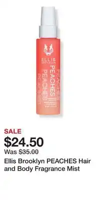 Ulta Beauty Ellis Brooklyn PEACHES Hair and Body Fragrance Mist offer